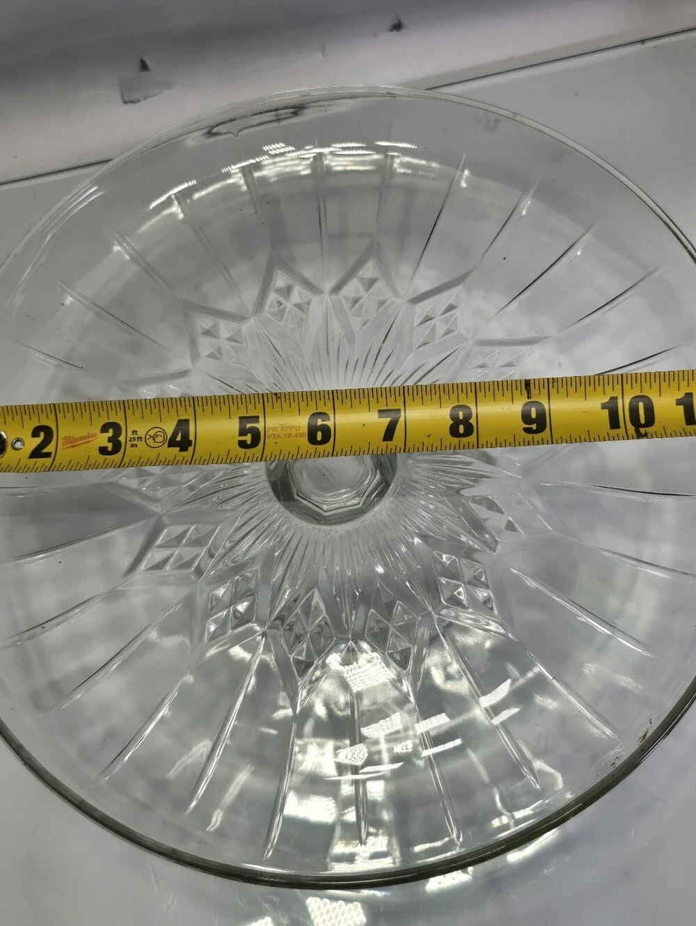 Vintage Glass 12” Pedestal Cake Dessert Stand w/ Heavy Dome Cover Anchor Hocking